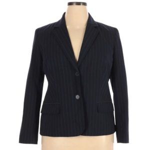 Liz Claiborne black pinstripe suit jacket size 12